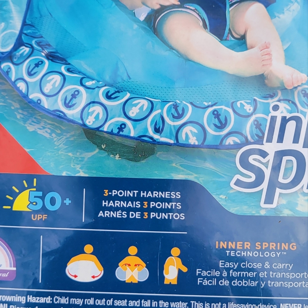 NEW Swimways Infant/Baby Spring Pool Float with Canopy & UPF Protection; 3-9 mos - Picture 7 of 17